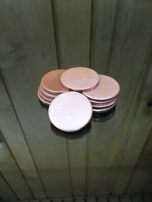 #ad Copper Disk Circle Blanks 1 1 2quot; Diameter 1 8#x27;#x27; Thick 10 Pieces Disc Discs Disks $36.69