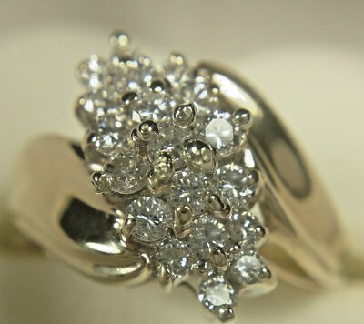 #ad Lady#x27;s 14KY vintage diamond ring4.9 grams 19 Dia= 0.50 ct t.w.#15847 $499.99