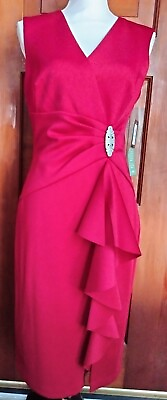 #ad JH Evening Dress Elegant Wedding Special Party Evening Dress Red 8 NWT FREE SHIP $45.00