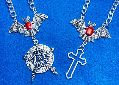 #ad Heavy Chained Flying Bat Necklace with 2 Variations From £7.95 with FREE UK Post GBP 7.95