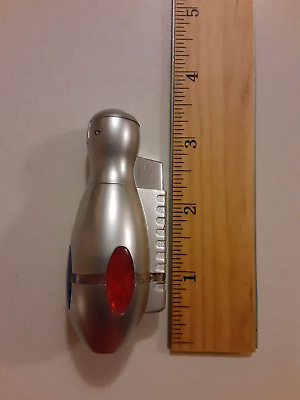 #ad Novelty SILVER BOWLING PIN Butane Torch Lighter Used Needs Butane $24.99