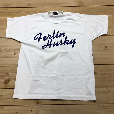 #ad Vintage Screen Stars Best White Ferlin Husky T shirt Adult Size XL USA Made $24.00