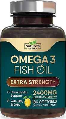 #ad Omega 3 Fish Oil with EPA amp; DHA Triple Strength 2400mg Softgels $32.72