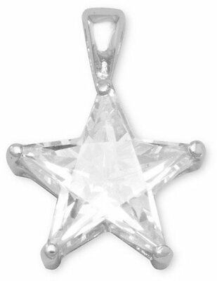 #ad CZ Star Pendant .925 Sterling Silver $33.95