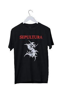 #ad SEPULTURA Men#x27;s Small Black T Shirt Heavy Death Metal Rock Band Music Logo $20.00