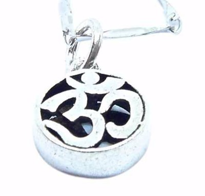 #ad Hand Made Tibetan Silver Om Pendant amp; Chain Petite Yoga Zen Charm USA Seller $39.95