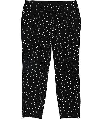 #ad Alfani Womens Dot Casual Trouser Pants Black 8 $43.39