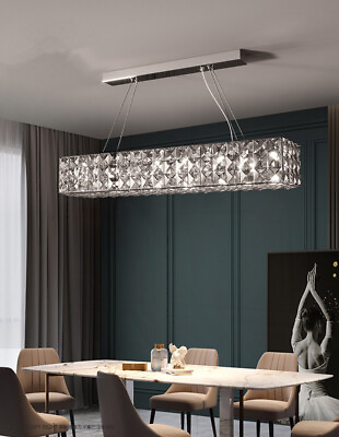 #ad Postmodern restaurant chandelier stainless steel light luxury crystal lamp led Y $518.00