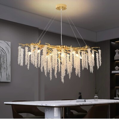 #ad ￼ Modern Crystal Tree Branch Chandelier Large Gold $356.00