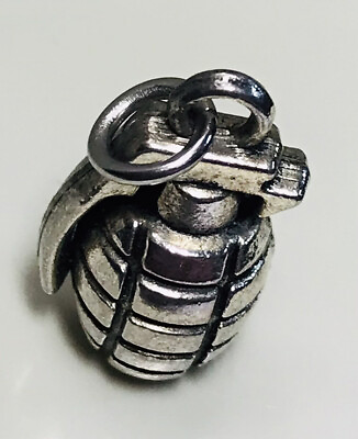 #ad UNIQUE GRENADE ARMY PENDANT CHARM DISPLAY VERY COOL 1” $13.00