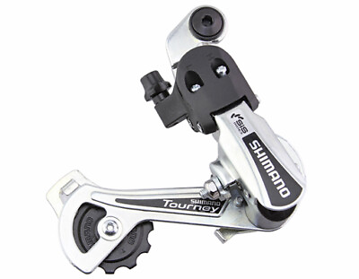 #ad 7 SPEED REAR GENUINE SHIMANO DERAILLEUR TOURNEY RD TY 21A SS DS IN SILVER. $24.99