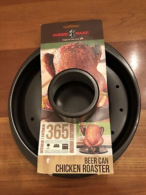 #ad Nordic Ware 365 Indoor Outdoor Beer Can Marinade Chicken Roaster New $18.00