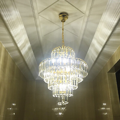 #ad Modern Crystal Chandelier LED Luxury Pendant Light Ceiling Lamp Lighting Gold $49.40