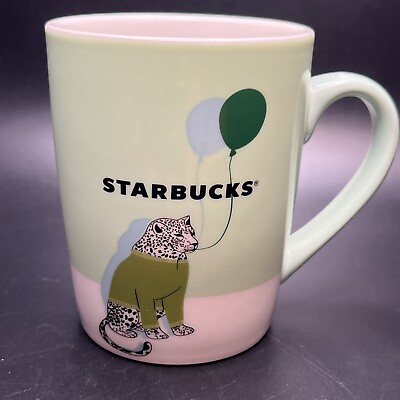 #ad Starbucks Happy Birthday Celebration Balloons Leopard Coffee Tea Mug Cup 10 oz $9.99