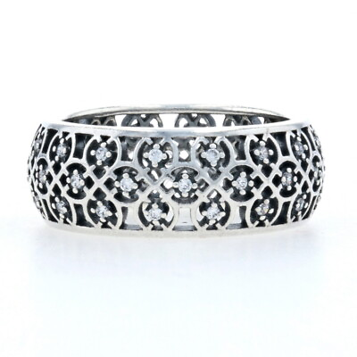 #ad New Pandora Intricate Lattice Ring Sterling Clear CZs 50 US 5 190955CZ $49.99