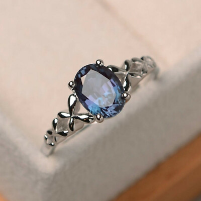 #ad Women 925 Silver Wedding Ring Fashion Oval Cut Cubic Zircon Jewelry Sz 6 10 C $2.70