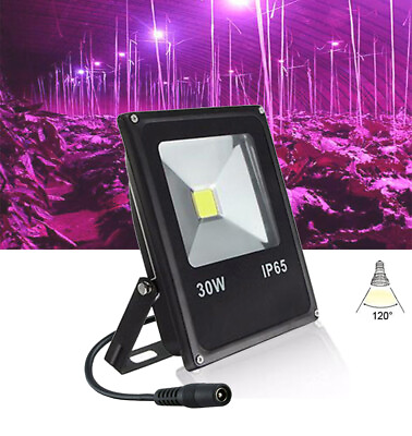 #ad 10W 50W 380 840nm Full Spectrum LED DC12 24V Plant grow Hydroponics Outdoor Lamp $98.79