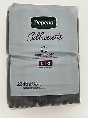 #ad Depend Silhouette Incontinence Underwear Maximum L black 52 Count 2 x 26ct $48.99