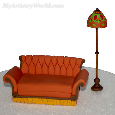 #ad Edible 3D Friends couch and lamp cake toppers $45.00