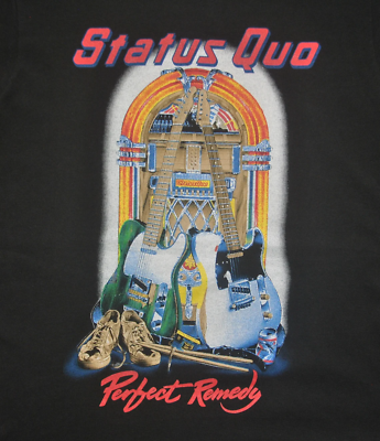 #ad Vintage 1989 STATUS QUO Perfect Remedy Tour T shirt $21.95