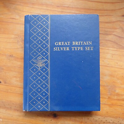 #ad Great Britain Silver Type Set Whitman Bookshelf Folder No 9517 Empty Deluxe GBP 59.99