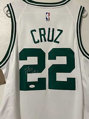#ad Juancho Hernangomez Bo Cruz Signed Boston Celtics Jersey JSA COA Hustle Sandler $125.00