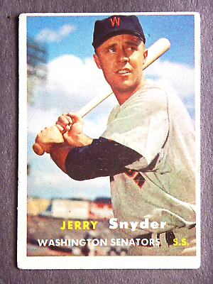 #ad Jerry Snyder #22 Topps 1957 Baseball Card Washington Senators *G $3.29