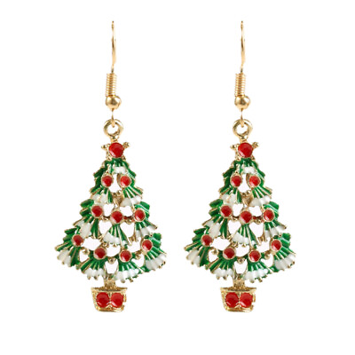 #ad Child Decorative Earring Xmas Tree Dangling Earrings $6.93