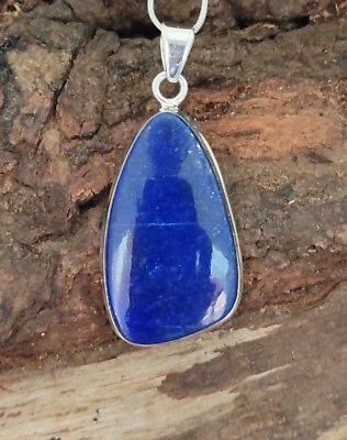 #ad Natural Healing Crystal Lapis Lazuli 925 Silver Pendant Fancy Charm Necklace $33.36