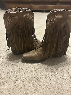 #ad Roper Girls#x27; Fringed Western Boot Pointed Toe 09 018 1556 1119 Size 2 $24.95