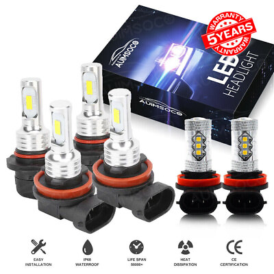 #ad For Toyota Camry 2007 2014 LED Headlight Fog Light 6 Bulbs Combo for Car Light $39.99