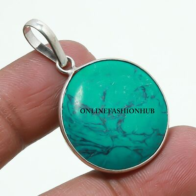 #ad Turquoise Gemstone 925 Sterling Silver Plated Pendant Jewelry GGH P52 $3.25