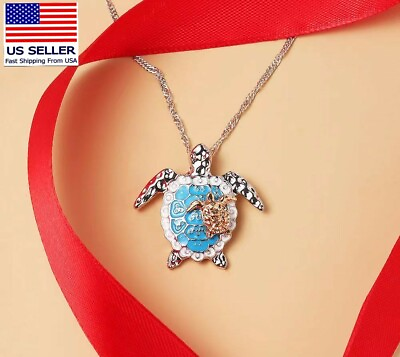 Fashion Women Crystal Chain Necklace Animal Turtle Pendant Women Jewelry Gifts $5.99