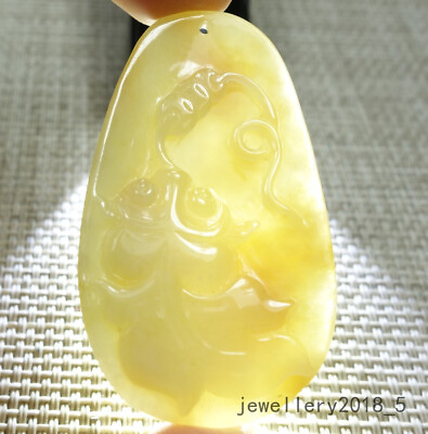 #ad Certified Yellow Burma 100% Natural A jadeite Jade pendant Goldfish 金鱼 金玉满堂 $69.00