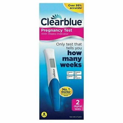 #ad Clearblue Digital with Weeks Indicator Pregnancy Test 2 Count FAST US SHIPPING $29.99