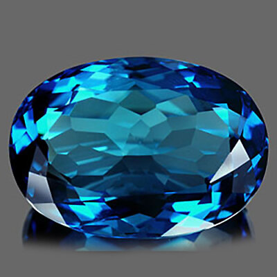 #ad Certified London Blue Topaz 84.57 Ct Clean Oval 31.92 x 22.90 Mm. Natural Brazil $789.99