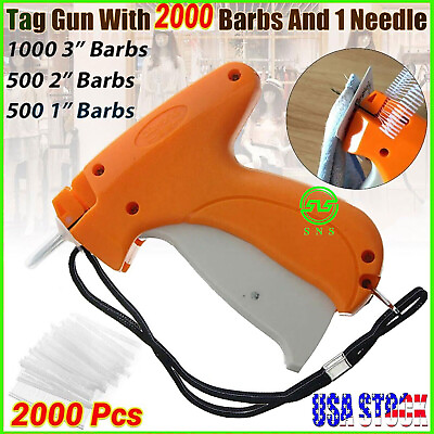 #ad TAG Gun CLothing Price Garment LABEL TAGGING TAGGER WITH 2000 BARBS $8.49