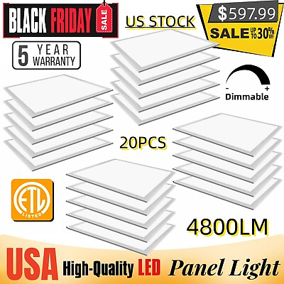 #ad 2x2 LED Panel Light – 45W – 5000K – Edge Lit Lights Dimmable 0 10V 110 277V $48.00