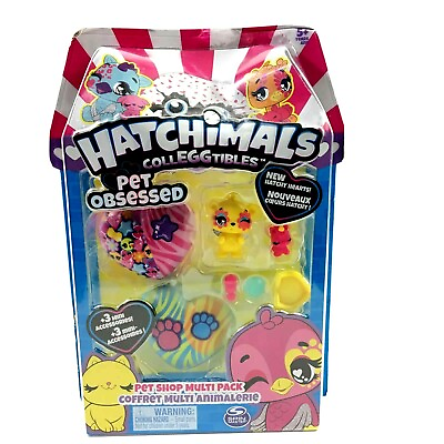 #ad Hatchimals Colleggtibles Pet Obsessed Pet Shop Multi Hatchy Hearts Yellow Bear $13.22