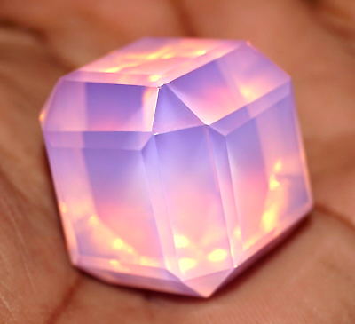 #ad 220.55 Ct Natural Pink Opal Cube Cut Welo Australian Certified Untreated Gems $26.06