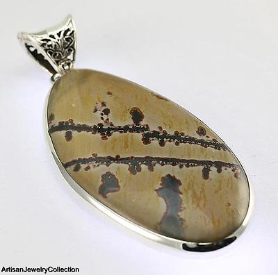 #ad BEAUTIFUL JASPER PENDANT 925 STERLING SILVER ARTISAN JEWELRY COLLECTION Y209B $82.99
