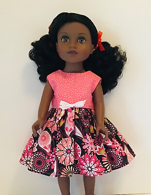 #ad New Handmade Dress For 18 Inch Doll Like AG Medallion Design w Pink Bodice $5.95