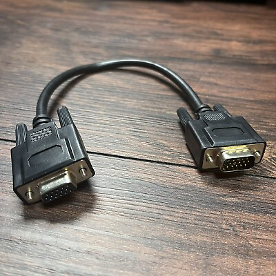 #ad 3DFX Voodoo 1 amp; 2 VGA Pass Through Loopback Cable 12quot; Male To Female 15 Pin $14.95