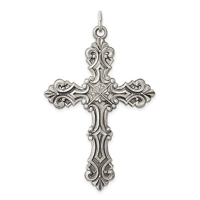 #ad Silver Antiqued Cross Pendant QC5261 $77.62