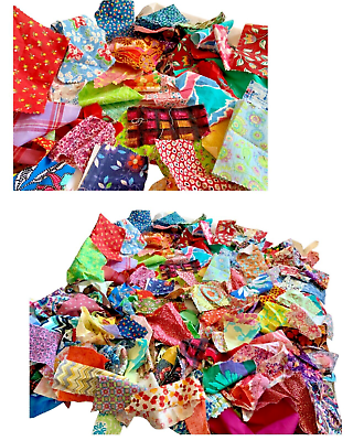 #ad Crazy Quilters Fab COTTON Fabric Mix Squares Strips amp; Scraps in Quart Baggie $7.79