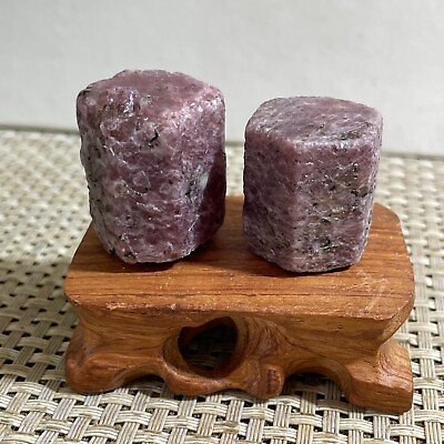 #ad 2pcs 85g Natural Red Corundum Ruby Crystal Rough Mineral Specimen c0462 $13.30