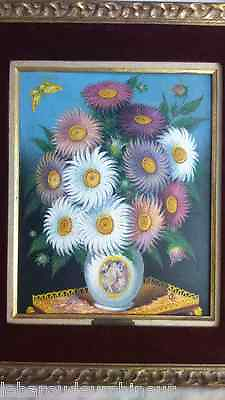 #ad Painting Pot Flower Signed Eugene Girardin Decorator Painting Flowers $186.48