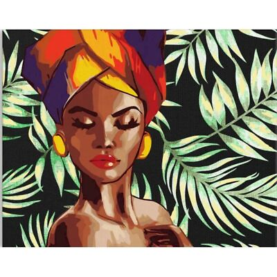 #ad Woman Portrait Painting By Numbers Lovely Face Design Canvas House Wall Displays $70.54