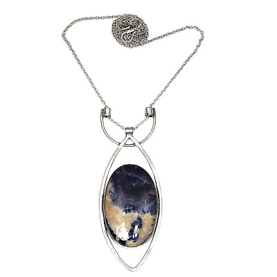 #ad Pendant Sodalite Silver Gemstone 925 Jewelry Handmade Plated Sterling Natural C $23.99