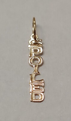 #ad New 14k Yellow Gold Spoiled Charm Pendant $54.61